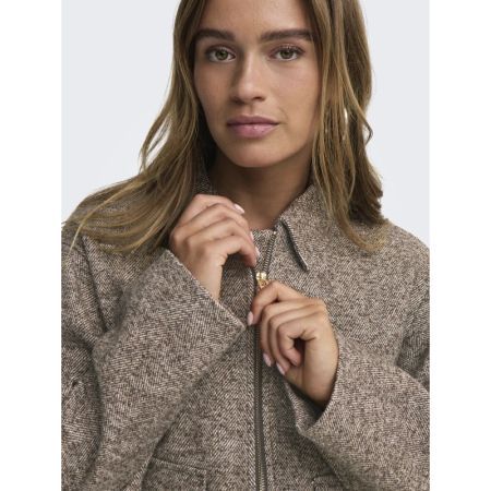 JDYVINGA HERRINGBONE JACKET OT 244915001 Choco