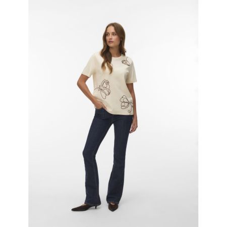 VMIRENE SS O-NECK T-SHIRT JRS 222913001 Birch