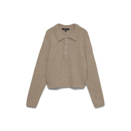 VMCORA LS POLONECK PULLOVER BO 192623003 Silve