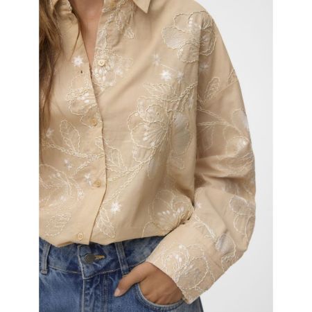 VMSHINE DETAIL LS SHIRT WVN 239675001 Cemen