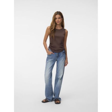 VMKENNEDY SL O-NECK TOP JRS 303923 Chocolat