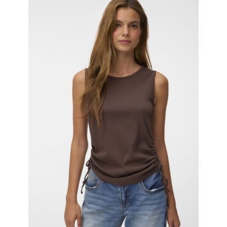 VMKENNEDY SL O-NECK TOP JRS 303923 Chocolat