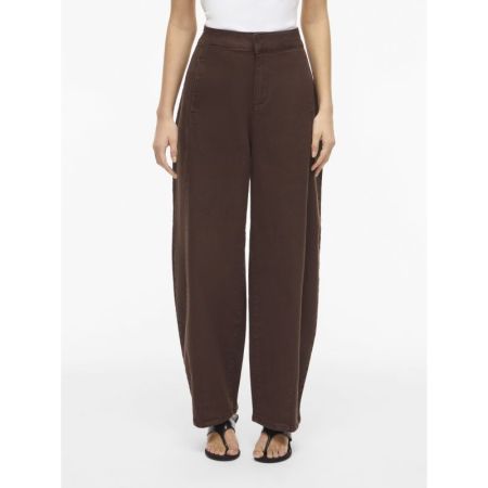 VICHIA HW BARREL JEANS 196326 Coffee B