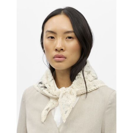 OBJALICE LACE SCARF REP 178031 White