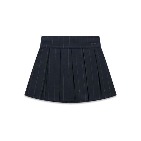 PLEATED PINSTRIPE MINI SKIRT SB11 PINSTRIPE LUREX