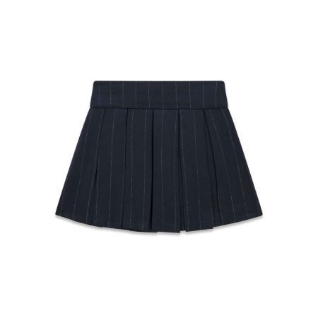 PLEATED PINSTRIPE MINI SKIRT SB11 PINSTRIPE LUREX