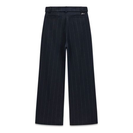 PINSTRIPE TWILL WIDE LEG PANTS SB11 PINSTRIPE LUREX