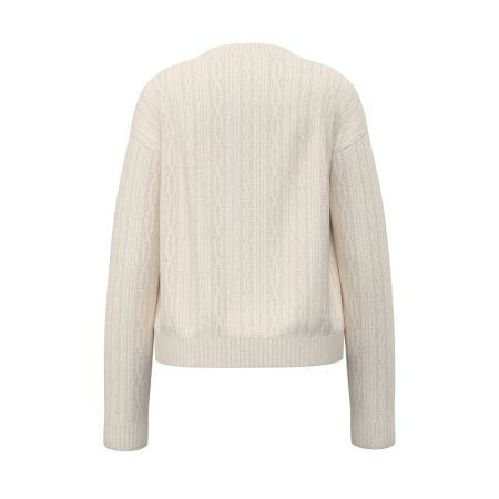 LS CHENILLE SWEATER G012 CREAM WHIT
