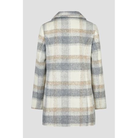 WOLLJACKET 920 ZILVER GRIJS/ BEIGE/EC
