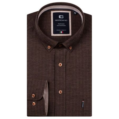 dino long sleeve button down 80 choloate brown