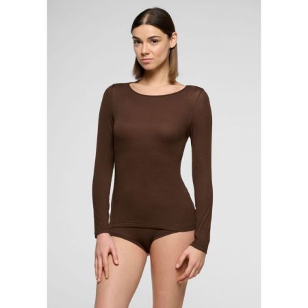 PERFECT LINE CASHMERE-T-SHIRT  35153 CHOCOLATE 3
