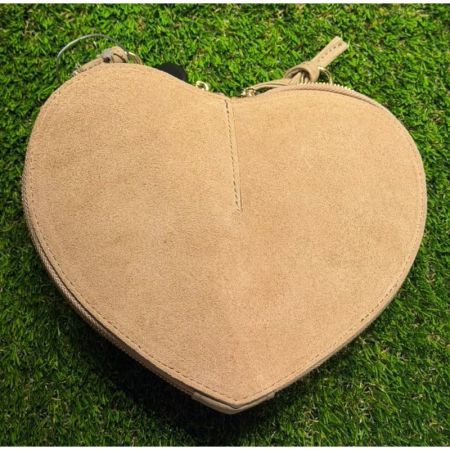 LEDEREN SCHOUDERTAS SUEDE BEIGE