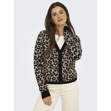 ONLLEO LS V-NECK CARDIGAN KNT  BLACK