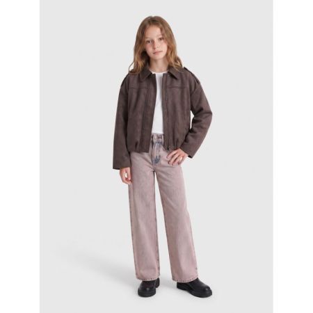 KOGNIA FAUX SUEDE BAT JACKET O 244915 Chocolat