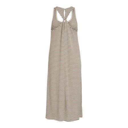 VIKIMIRA U-NECK SL STRIPE MIDI 177853001 Birch